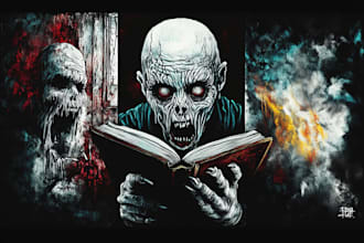 make your character in a dark fantasy or horror style