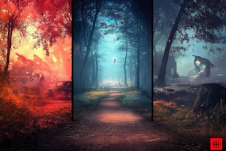 draw environment concept art and backgrounds for your ideas
