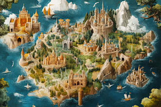 make a fantasy cartography map for you