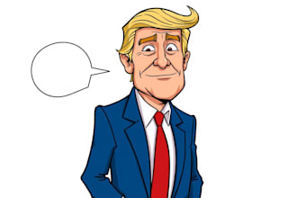 create you political funny cartoon portrait