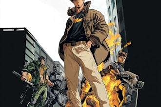 graphic novel comic book illustration superhero comic anime nsfw manga book page
