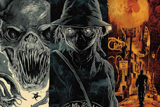 draw detailed dark art illustration with our special style