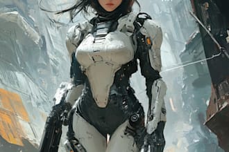 design stunning sci fi, cyberpunk, fantasy characters or concept art