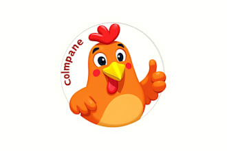 do wonderful chicken thumbs up mascot logo design