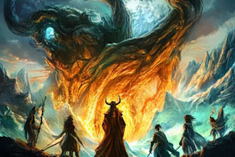 create an epic fantasy book cover