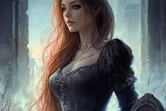 design fantasy book cover or ebook cover