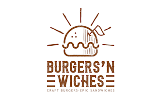 design a minimalist and creative burger restaurant logo