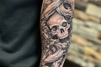 make you a traditional old school tattoo style design