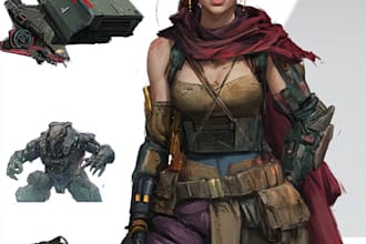 draw sci fi, star wars, mecha, sprite dnd art