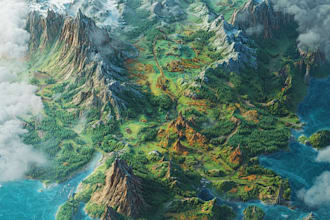 design vector maps, event maps, fantasy festival maps