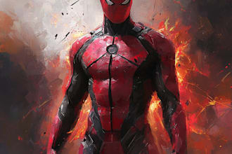 create a amazing concept art superhero character