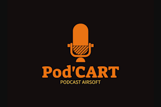 do awesome badge emblem simple vintage podcast logo design