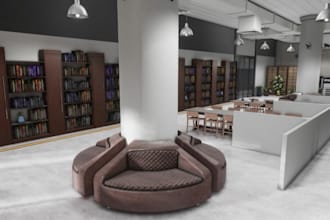 renovate office interior equipment,lounge reception,office layout,photoshop,vray