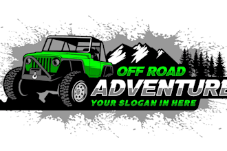 create beautiful excellent offroad, dirt ride, mountain logo