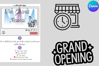 creat fashion boutique invite card with canva editable