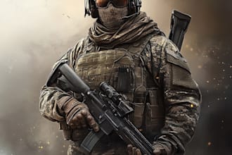 draw detailed military characters or any military related illustration for you