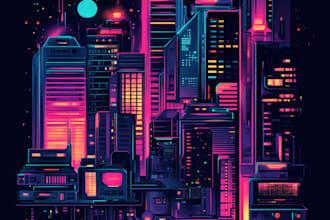 make science fiction city, environment, cyberpunk, futuristic city