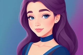 draw a portrait or character in disney cartoon style