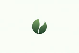 do leaf monoline circle mascot logo design