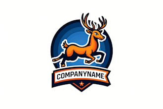 do deer sports mascot logo design