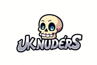 do human skull cartoon emblem mascot logo design
