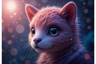 make your professional cute animal and background art