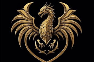 make unique medieval, fantasy, rpg, mmorpg game logo title