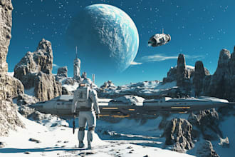design a spaceship, sci fi illustration and sci fi art
