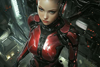 do sci fi , cyberpunk , mecha, fantasy character design