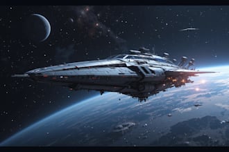 do an amazing sci fi spaceship or design for you