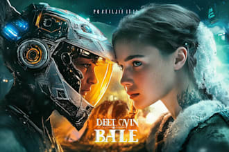 do eye catchy fantasy, fiction book cover design