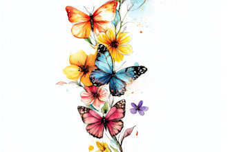 create your watercolor custom tattoo design and illustration