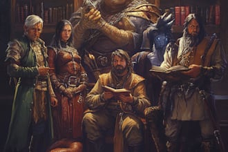make dnd party art and fantasy or dnd character illustration