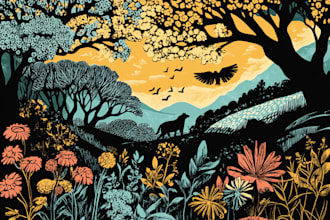 make any floral, animal or botanical art
