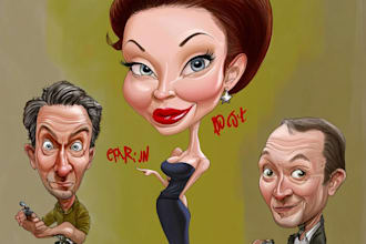 draw a caricature, cartoon caricatures