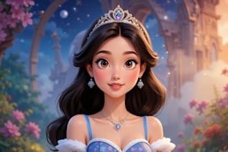 custom couple portrait in disney characters