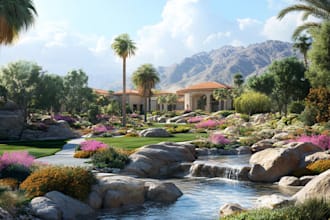 design render architectural site plan and real estate plan illustration