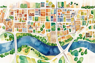 make fantasy map illustration for dnd, novels and games