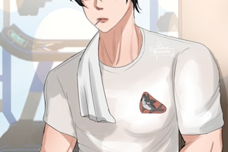 draw your character in manhwa or anime style