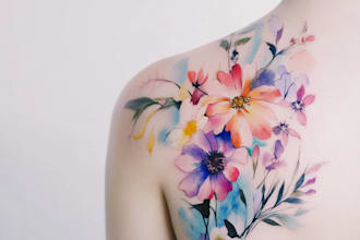 design custom minimalist, geometric and watercolor tattoos
