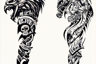 do a stunning a stunning tribal ng tribal or tattoo design