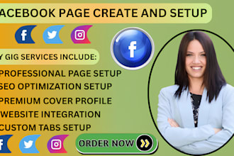 do facebook page create and setup, business page setup and social media setup