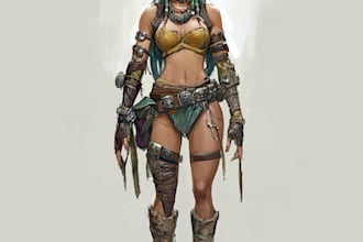 illustrate realistic fantasy art and game character