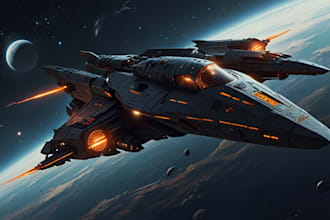 make a sci fi spaceship model