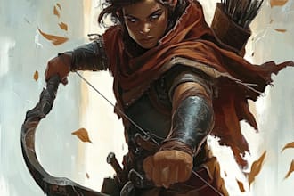 create a dnd art and d and d character for you