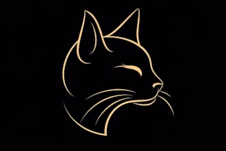do simple, pet, abstract, redesign, line art logo design