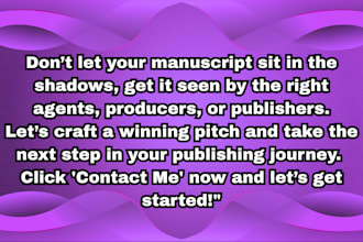 find active agent producer for your fiction nonfiction children book synopsis