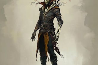 draw horror or fantasy monster or creature for you