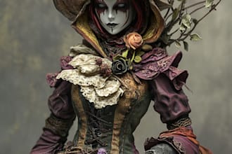draw fantasy or dark creepy horror art illustration