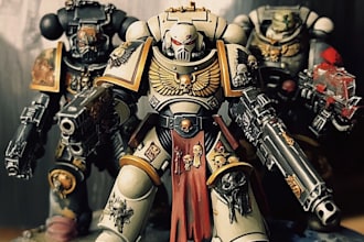 draw warhammer 40k figures with old school